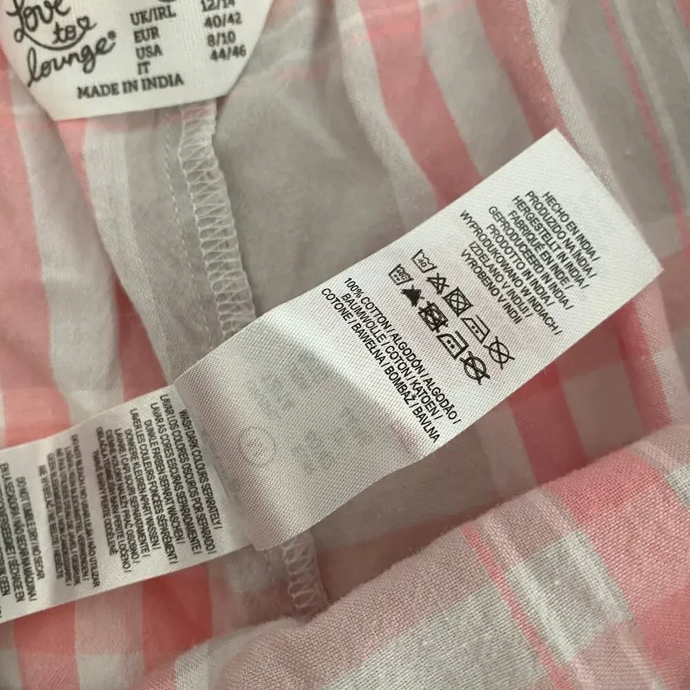 Love to Lounge Women's PJ Shorts size M Pink Gray Plaid - Picture 16 of 16